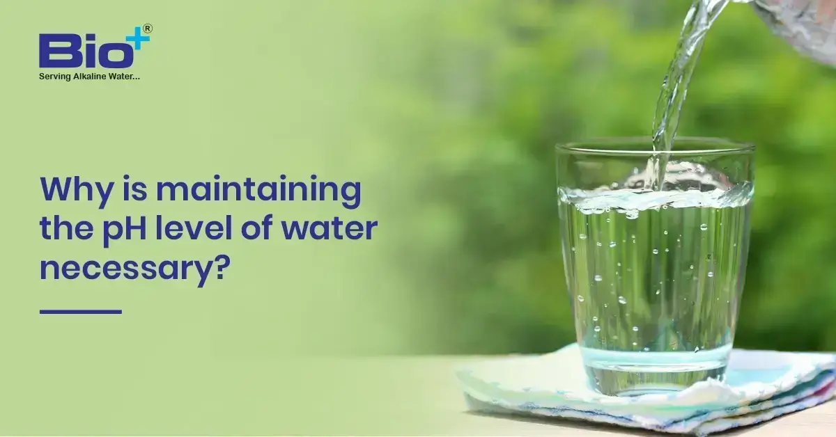 Why is maintaining the pH level of water necessary?